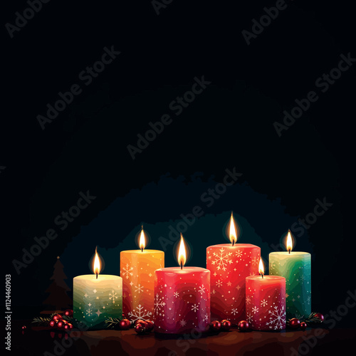 glow of the season merry light moments sparkling holiday warmth soft flames of joy candles of Christmas cheer
