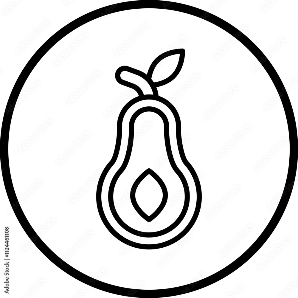 Avocado icon style Avocado icon style