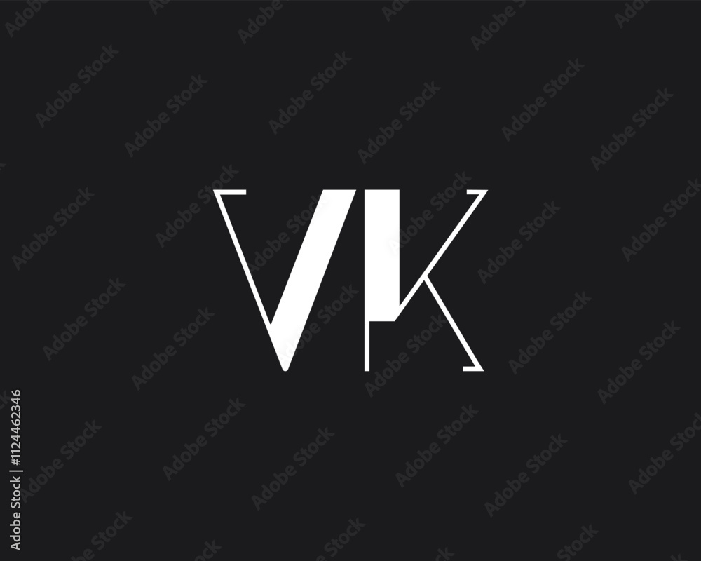 creative letter VK logo design for company creative letter VK logo design for company