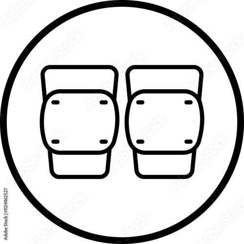 Knee Pad icon style