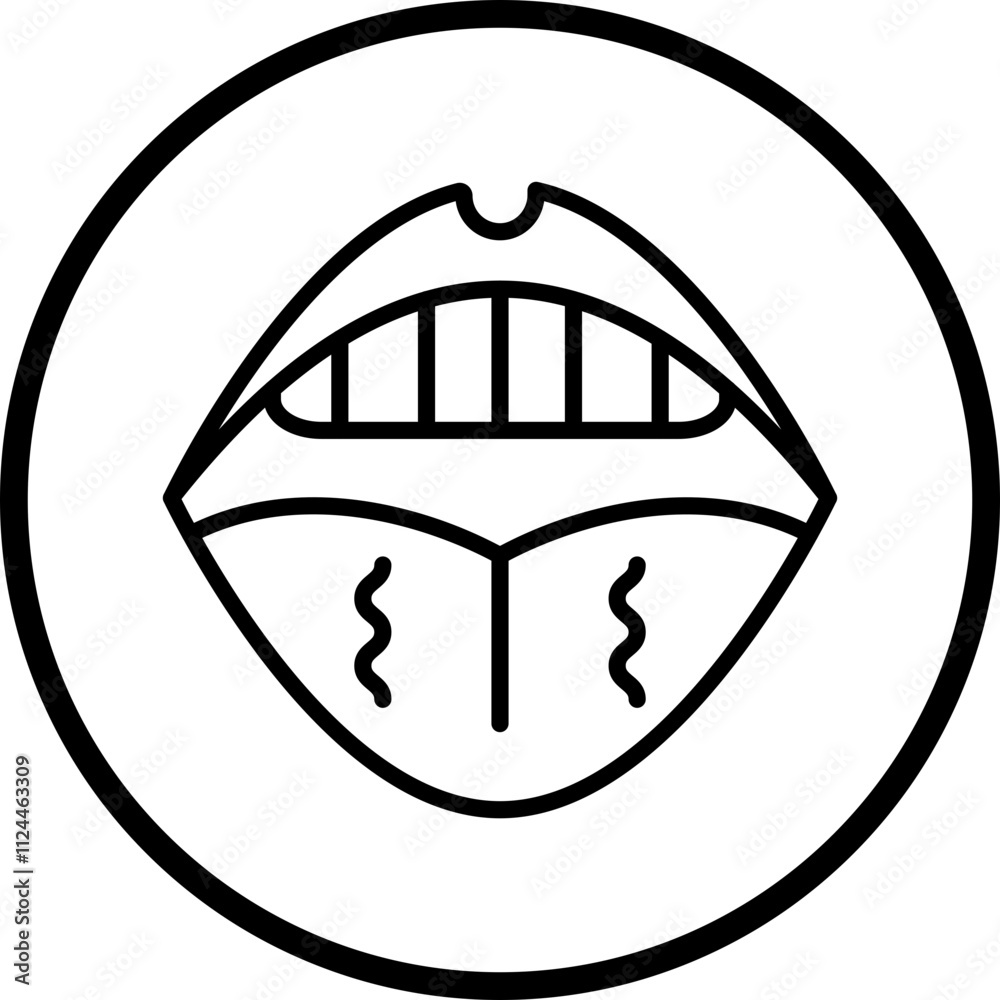 Obraz premium Mouth icon style