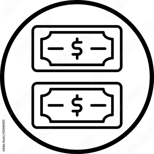 Dollar Bills icon style