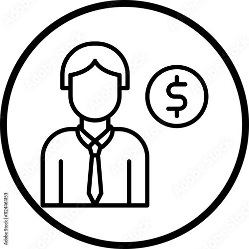 Male Croupier icon style