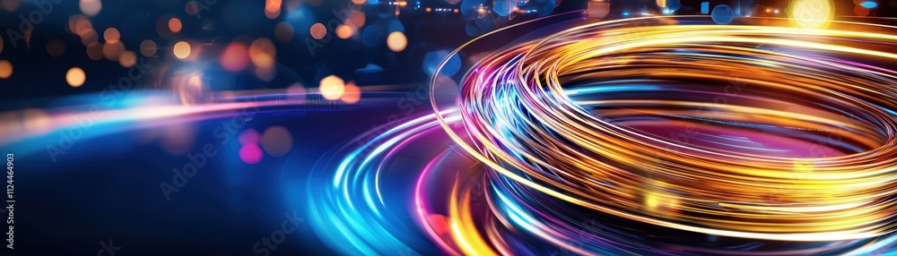 Vibrant Light Trails Over Abstract Colorful Background Design Vibrant Light Trails Over Abstract Colorful Background Design