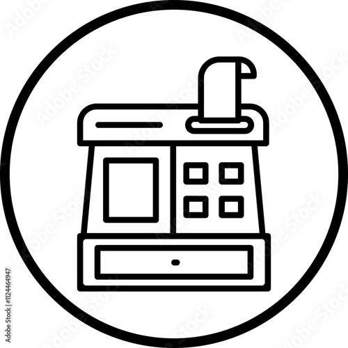 Cashier Machine icon style