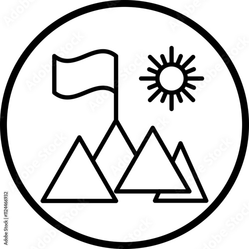 Mountain icon style