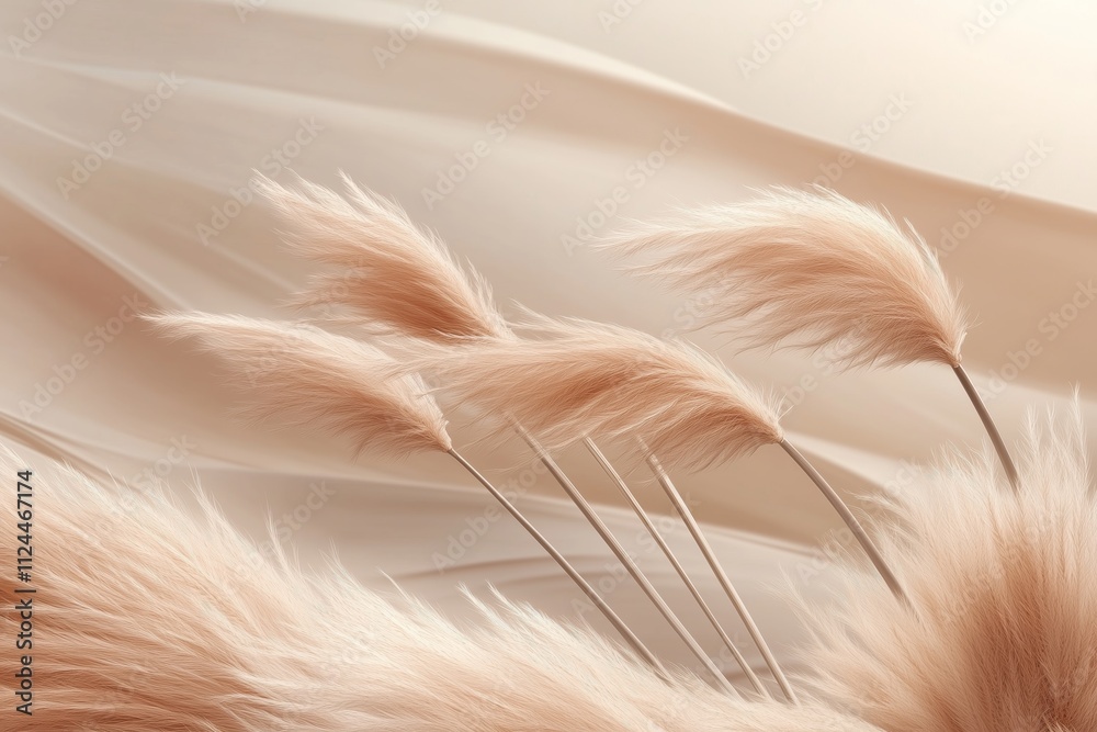 growing pampas grass background with color of the year 2025