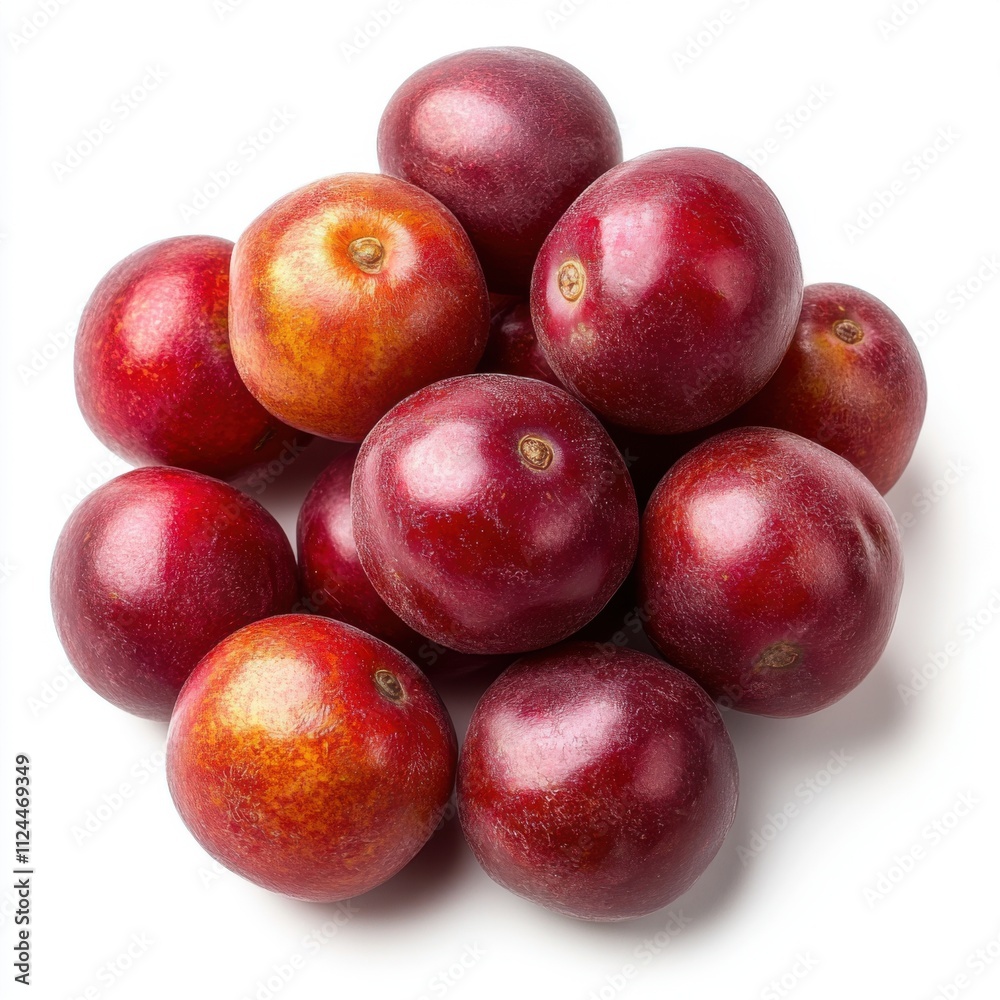 Fresh and Juicy Plums Piled Together on a Clean White Background for Healthy Food Concept Fresh and Juicy Plums Piled Together on a Clean White Background for Healthy Food Concept