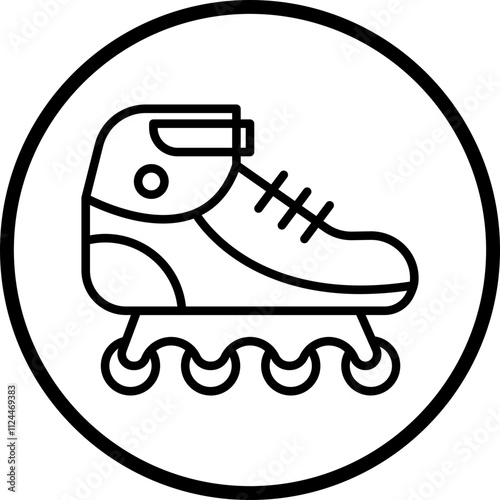 Rollerblades icon style