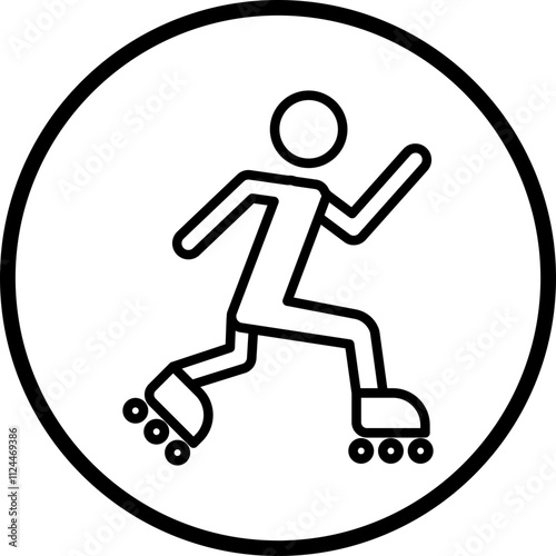 Rollerblading Jump icon style