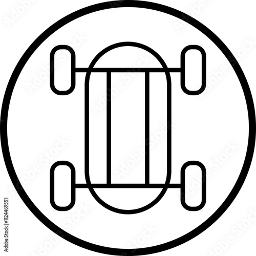 Skateboard icon style