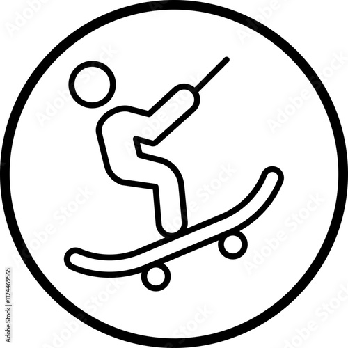 Skateboarding Race icon style photo