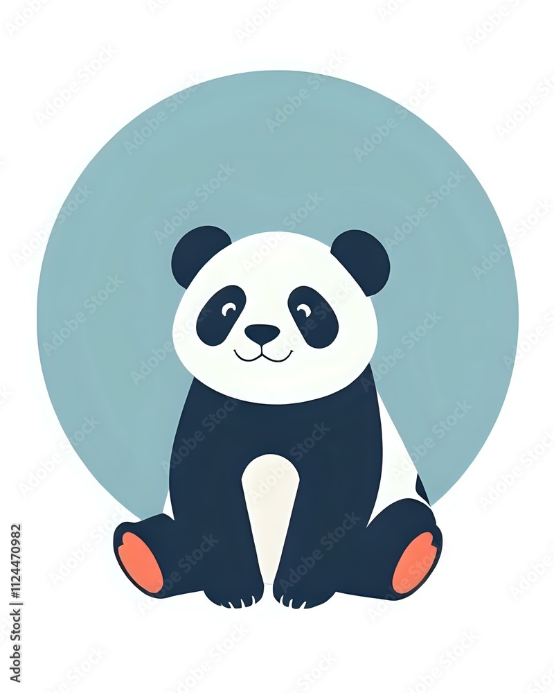 dessin vectoriel d'un joli panda qui sourit dessin vectoriel d'un joli panda qui sourit
