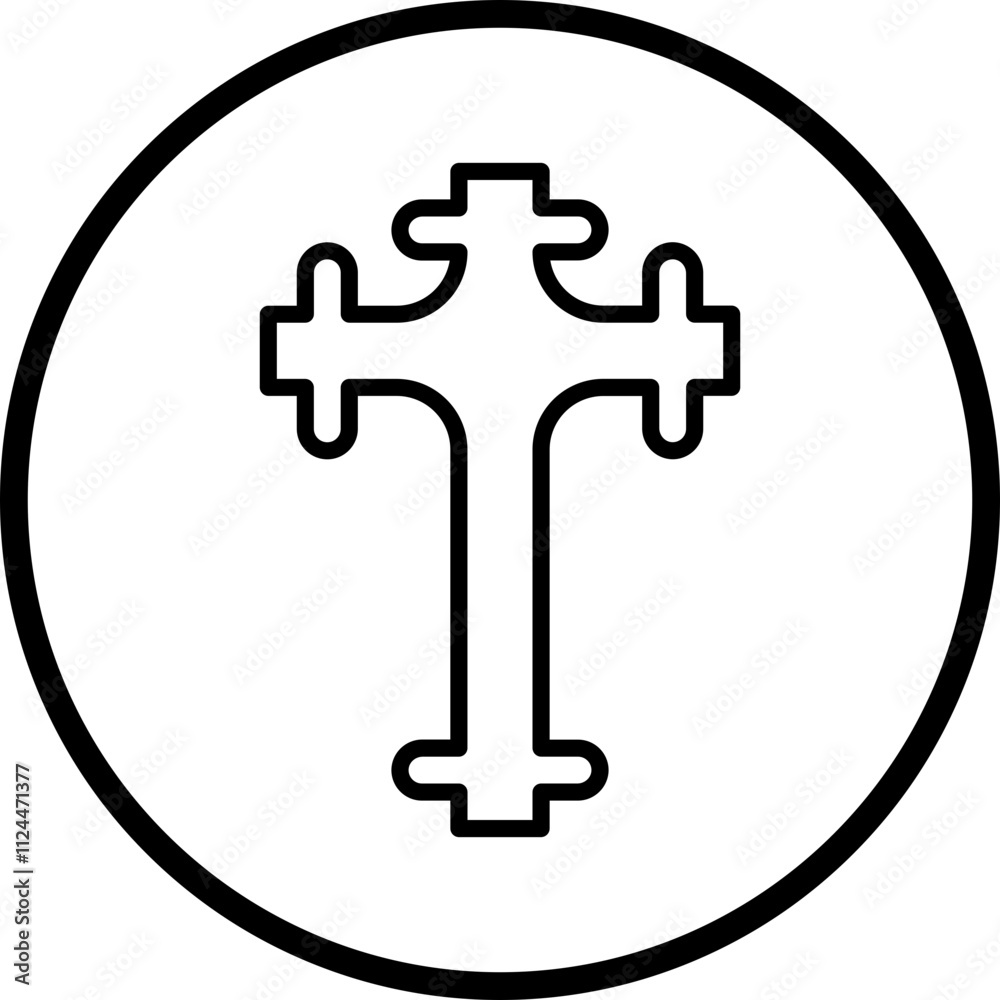 Obraz premium Latin Cross icon style