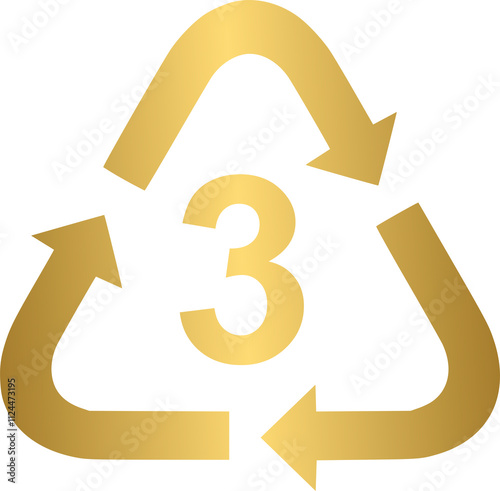 PVC 3 recycle symbol photo