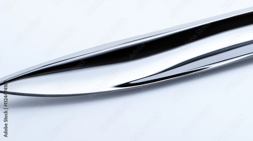 Closeup of a shiny stainless steel spoon Closeup of a shiny stainless steel spoon