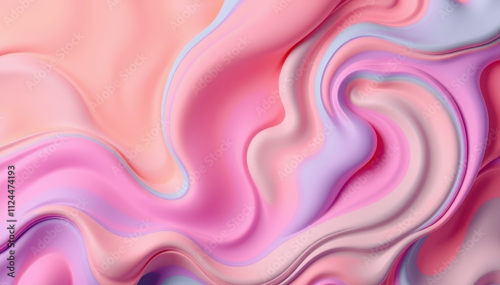 Fototapeta premium Abstract Pink and Purple Swirling Fluid Design