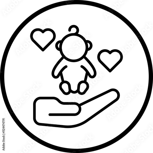 Child Care icon style