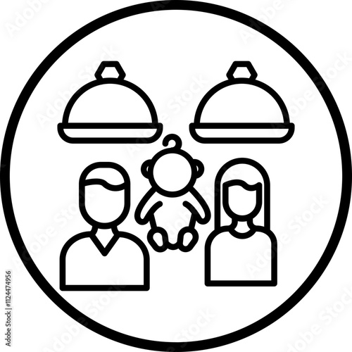 Family Meal icon style