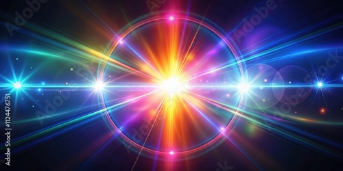 Shiny optical lens flares reflecting colorful lights, lights, optical, lens, flares, shiny, reflection,colorful, technology