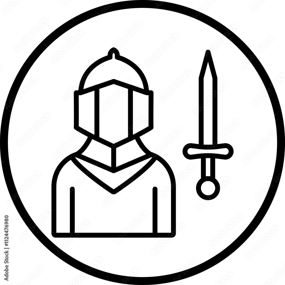 Obraz premium Knight icon style