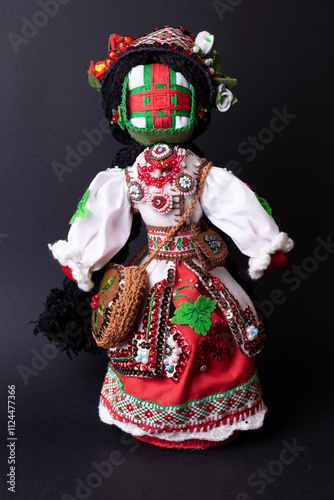 happy easter and motanka doll photo