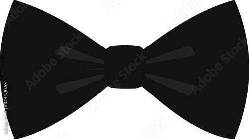 A stylish black bowtie, perfect for formal occasions and elegant attire, enhancing any outfit for events or celebrations.