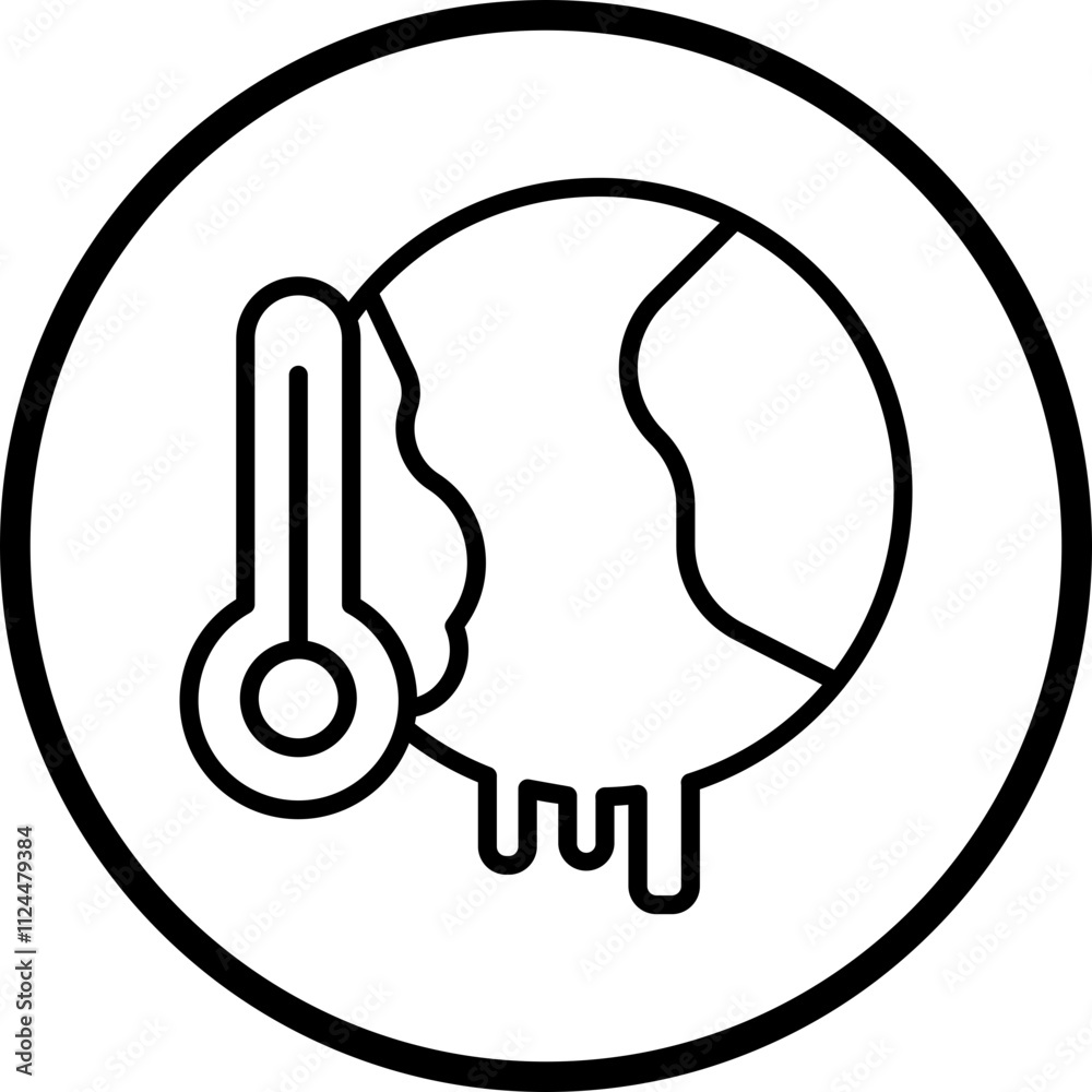 Climate Change icon style Climate Change icon style