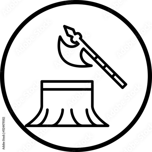 Deforestation icon style