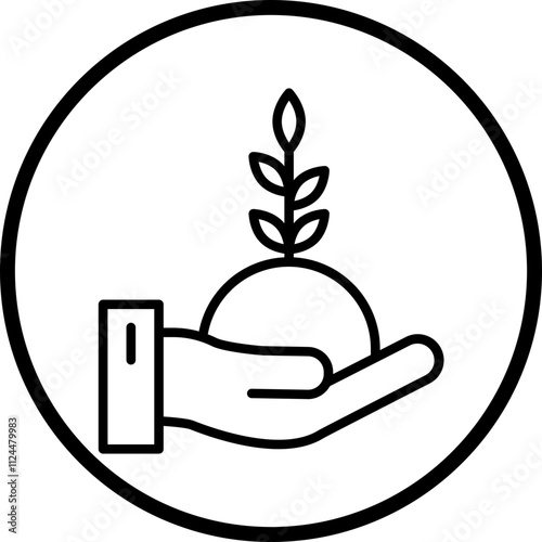 Tree in Hand, icon style
