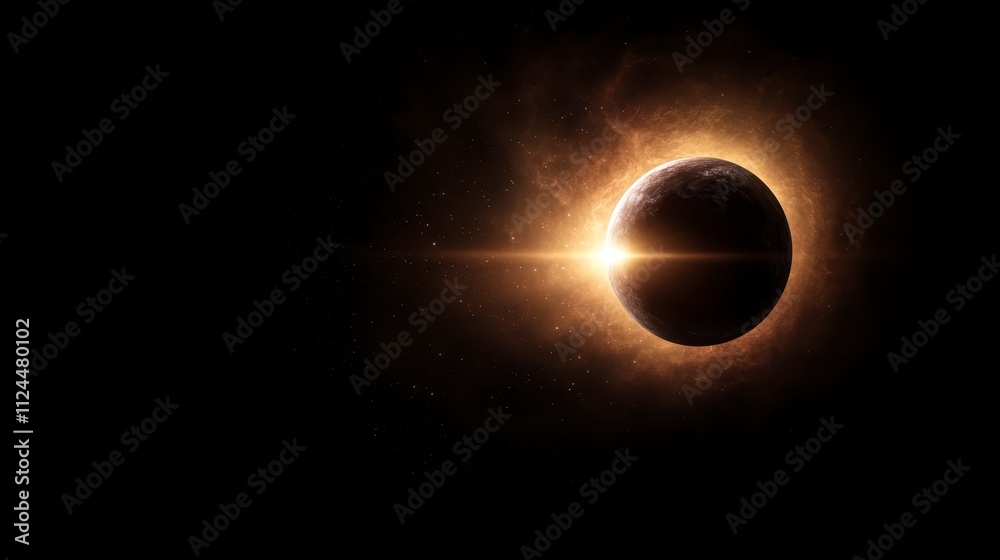 Fototapeta premium Celestial Planet Sunrise Space Galaxy Cosmic Star Nebula Universe Astronomy Exploration Sci Fi