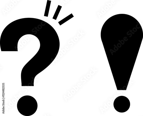 A graphic representation of a question mark and an exclamation mark, symbolizing inquiry and emphasis.