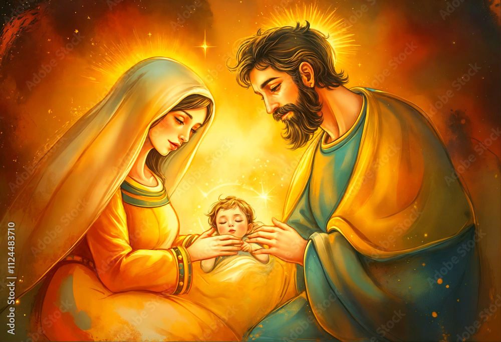 La Sacra Famiglia nella luce divina