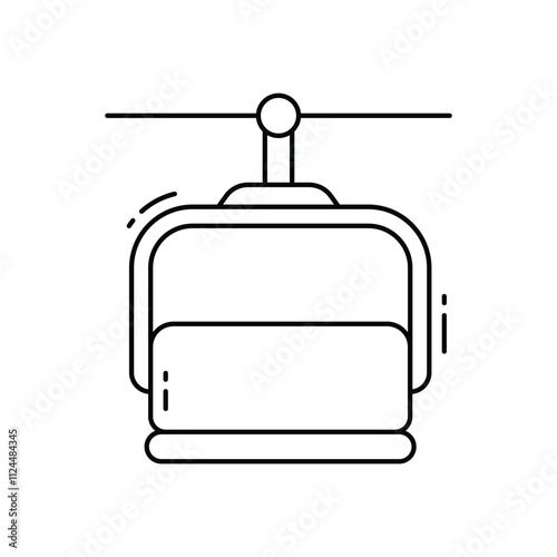 Ski Lift vector icon
