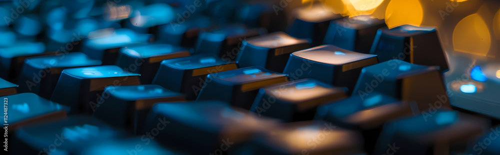 Cyberpunk Keyboard Closeup Cyberpunk Keyboard Closeup