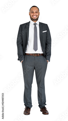 фотографія Businessman png clipart, full body portrait, transparent background