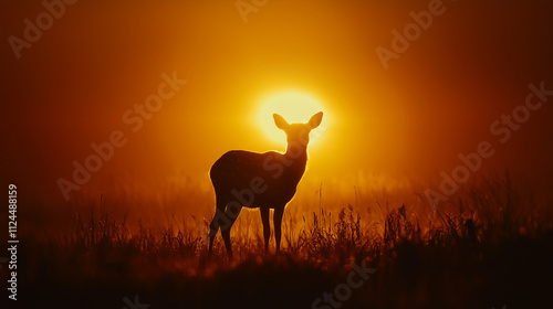 Red Deer in morning Sun, wildlife photography