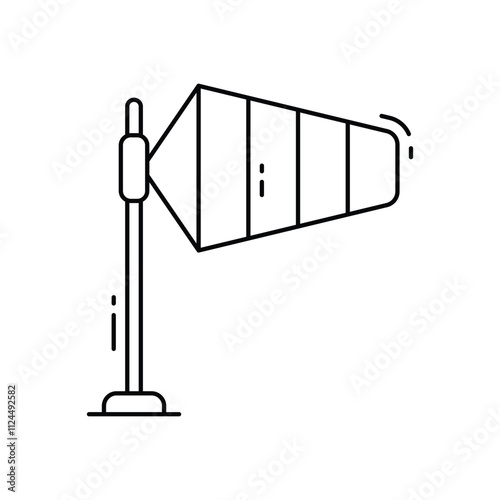 Wind sign vector icon