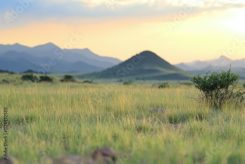 Close-up of a barrel cactus with sharp yellow spines in a desert garden.. Beautiful simple AI generated image