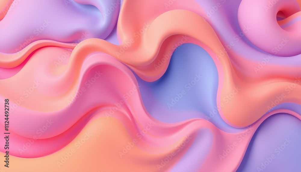 Abstract Pastel Swirls of Pink Purple and Orange Hues Abstract Pastel Swirls of Pink Purple and Orange Hues