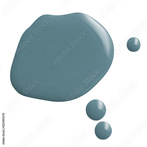 Fotografie Blue paint drop png design element