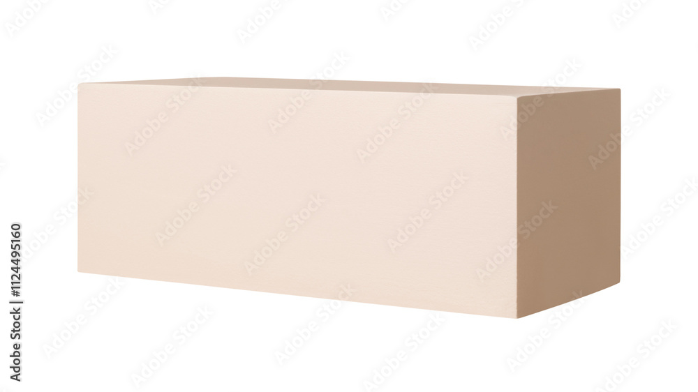 Beige rectangle png, geometric shape sticker, isolated object design