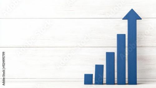 Financial bar graph growing from Q1 to Q4, symbolizing steady business growth and well executed budgeting strategies photo