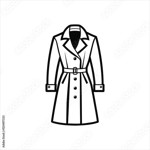Winter Coat Clipart Design - Outerwear Fashion vector illustration