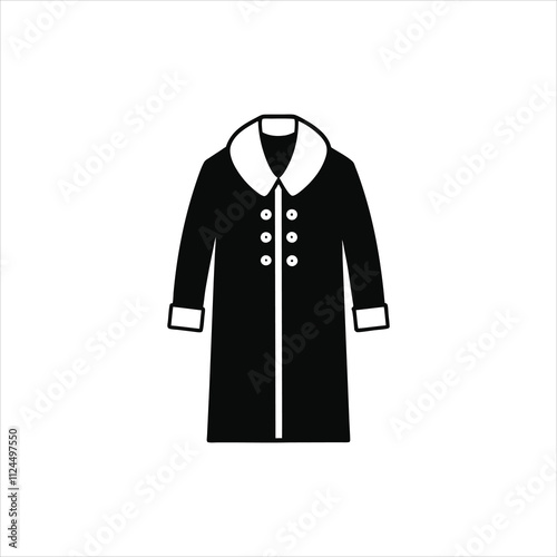 Winter Coat Clipart Design - Outerwear Fashion vector illustration