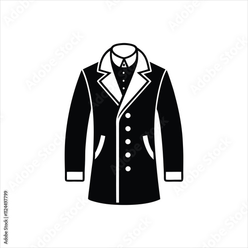 Winter Coat Clipart Design - Outerwear Fashion vector illustration