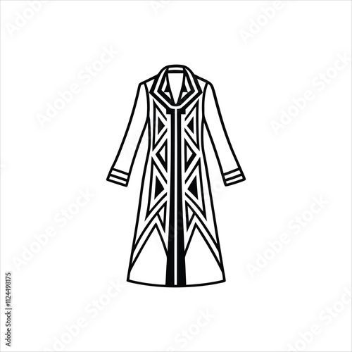 Winter Coat Clipart Design - Trench Coat Fashion vector illustration