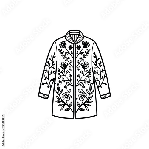 Winter Coat Clipart Design - Outerwear Fashion vector illustration