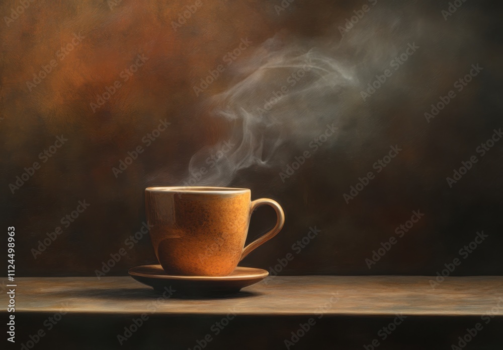 Warm and Inviting Cup of Coffee with Steam Rising in a Cozy Setting, Perfect for Capturing the Essence of Comfort, Relaxation, and Morning Rituals Warm and Inviting Cup of Coffee with Steam Rising in a Cozy Setting, Perfect for Capturing the Essence of Comfort, Relaxation, and Morning Rituals