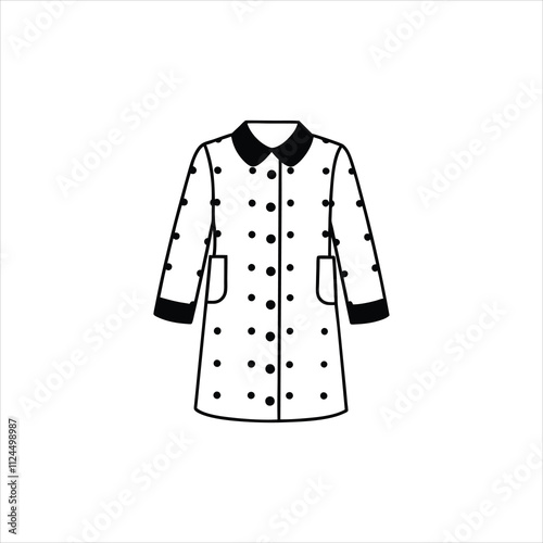 Winter Coat Clipart Design - Outerwear Fashion vector illustration